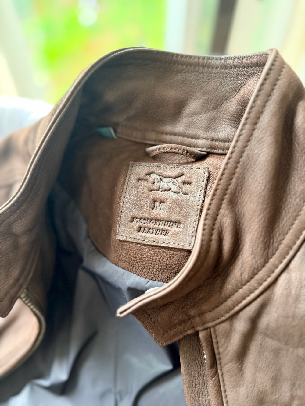 Men's Brown Rodd & Gunn Leather Jacket - Classic Bomber Style
